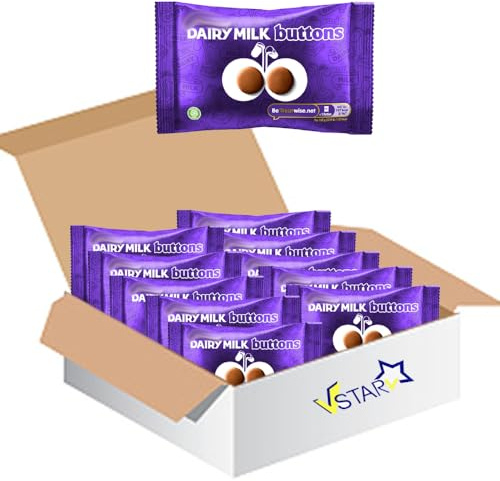 Dairy Milk Giant Buttons Chocolate Bag 40g – 36 x Bags (Full Box) – Smooth Milk Chocolate Buttons, Bite-Sized Chocolate Pieces for Sharing, Snacking and Everyday Enjoyment - cdb