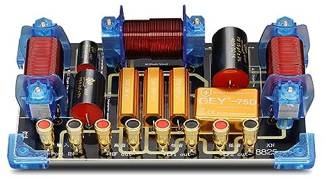 Pqahffowr Divisor de frecuencia de audio 1800 W Divisor de frecuencia de alta potencia Crossover de altavoz de 2 vías 12 15 pulgadas rendimiento de escena divisor de frecuencia de alta potencia