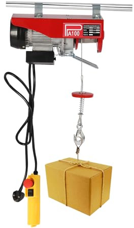 Electric Pulley Crane Scaffold Hoist Winch 480W/220V Electric Hoist, Workshop Garage Cable Lift with Remote Control Electrical Rope/Cable for Garage Warehouses Factories