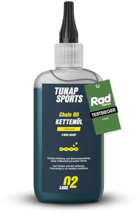 TUNAP SPORTS Kettenöl Ultimate Edition 2025 – 100 ml Tropfflasche | Langanhaltende Premium-Schmierung für Fahrrad & E-Bike | Minimale Schmutzanhaftung | Made in Germany