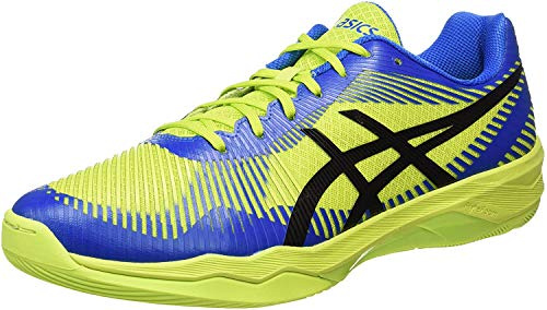 Asics Volley Elite FF, Chaussures de Volleyball Homme, Vert (Energy Green/Directoire Blue/Black 7743), 45 EU