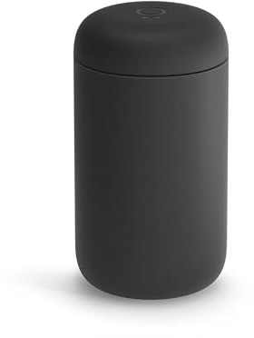 Fellow Carter Move Travel Mug - Wide Mouth Vacuum-Insulated Stainless Steel Coffee and Tea Tumbler with Ceramic Interior, Matte Black, 16 oz Cup