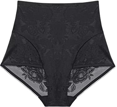 Triumph Donna Wild Rose Sensation Highwaist Panty, Slip, BLACK, XL