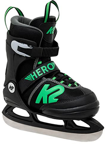 K2 Skates Jungen Schlittschuhe Hero Ice, black - green, 25D0601.1.1.XS
