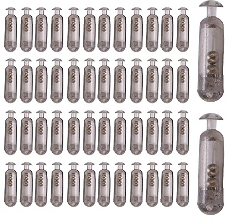 Alomejor 50 St¨¹ck 15mm Hochwertige Angelrassel Tube f¨¹r Angelk?der mit Shake Effekt ¨C Transparent Schwarz Rasseln K?dereinsatz zum Angeln