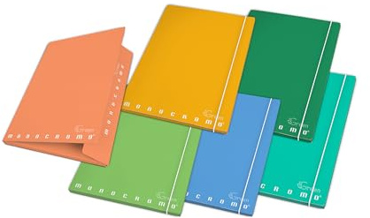 Pigna Dossier 3 rabats dos 1,2 ; Monochrome Green, Lot de 6