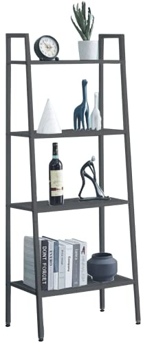 MAGIC SELECT Estantería Escalera para Hogar, Librería Vertical, Estante para Libros, Estantería Multiusos para Salón, Cocina, Baño, Oficina, Mueble de Almacenamiento con 4 Baldas