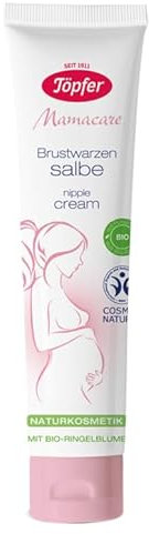 Töpfer Mamacare Brustwarzensalbe - 25 ml Salbe - Schutz & Pflege der Brustwarzen - Vegan - Mit Bio-Inhaltsstoffen