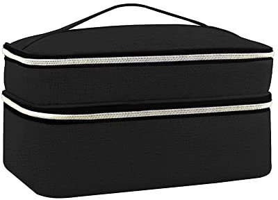 Qarmijaer Borsa Organizer per Accessori da Cucito, Borsa Portaoggetti per Accessori Organizer per Scatola da Cucito Un Doppio Strato, A