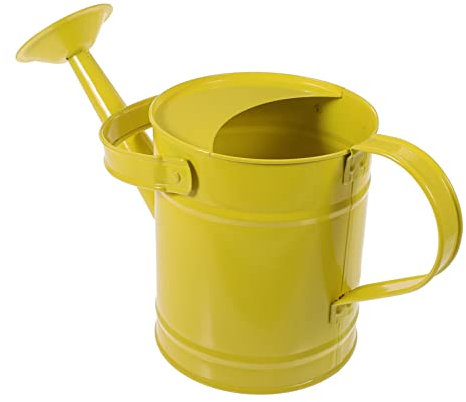 SEWOART Regadera De Jardín De 1.5l para Plantas y Flores Exterior e Interior, Lata De Aspersión Amarilla Asa Ergonómica, Diseño Abierto para Riego Preciso Derrames