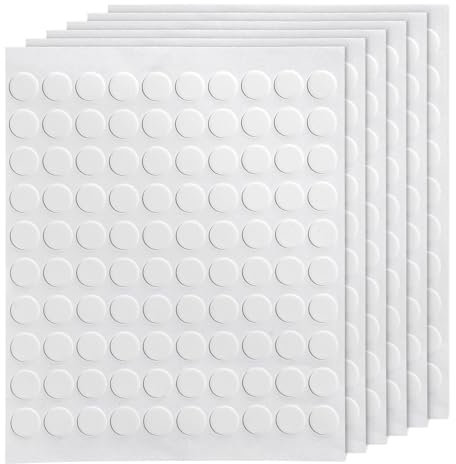 FIXCHORD 600 Stück Doppelseitige Klebepunkte Rund Transparente Klebende Aufkleber Transparente Klebepunkte Runde Aufkleber Keine Spuren Wasserdichte Punktaufkleber für Festivaldekoration (10mm)