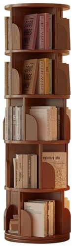 Uptyia Estantería Giratoria de Madera de 5 Niveles, Estantería para Esquina, Estanterias Almacenaje,de Gran Capacidad (50D x 50W x 158H CM)