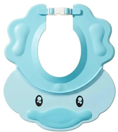 1 gorro de ducha para bebé, azul, gorro de ducha para bebés, ajustable con visera, gorras de baño, champú para proteger la visera, el baño, protege los ojos y las orejas de los niños.