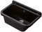 ADGO Lavello Industriale, per Garage, Lavanderia, Officina, Sifone, Kit di Montaggio, Lavandino, Resistente alle Intemperie (55 x 34 x 21 cm, Nero)