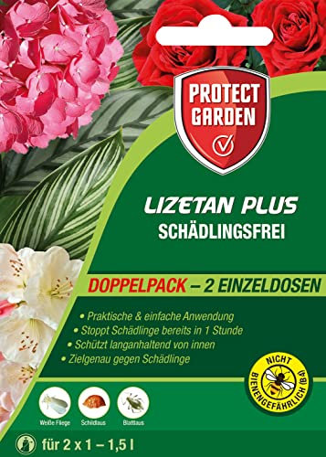 PROTECT GARDEN Lizetan Plus Schädlingsfrei, Blattlausfrei Konzentrat, mit langanhaltendem Schutz gegen Schädlinge an Zierpflanzen, 2 x 4 ml Portionsfläschchen