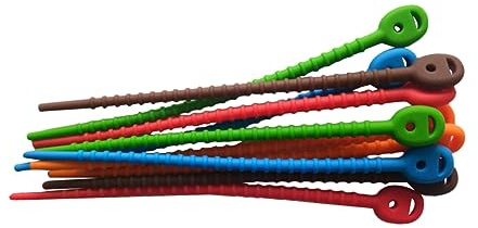 HEMOTON 10piezas De Silicona Para Bolsa De Comida Coloridas y Multiusos Sujetar Bolsas y Pan Film Transparente