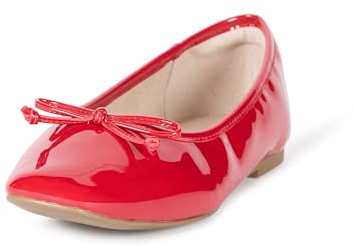 The Drop Women's Pepper Ballet Flat with Bow, Red Patent, 9