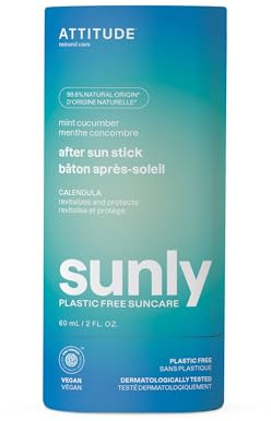 ATTITUDE After Sun Stick, Mint & Cucumber, EWG Verified, 2.11 Oz