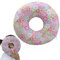 GOMETY Piercing Kissen, 23 * 23 * 5cm Donut-Kissen mit Loch Donut Kissen Schlafkissen Kopfkissen Piercing Kissen Ohrkissen rundes Baumwolle für Ohrenschmerzen Piercing Seitenschläfer(Rosa)