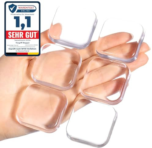 INNOMING Fermaporta Paraurti da Parete, 6 Pezzi Proteggi Maniglia Porta, Gommini Maniglie Porte, Porta Stopper Parete Trasparente, Porta Maniglie Stopper, Fermaporta Maniglia a Muro, Mobilia