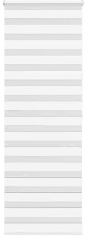 vidaXL Zebrarollo Weiß 90x200 cm Stoffbreite 85,9 cm Polyester, Zebra-Rollo, Doppelrollo, Zebra-Jalousie für Fenster, Doppelrollo, Zebra-Rollo