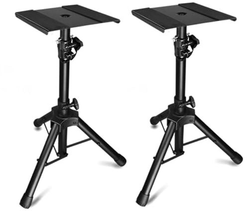 SFKLYU Supporti per Altoparlanti Supporto per Altoparlanti da Scaffale Regolabile in Altezza Coppia Supporto per Altoparlanti con Gestione Cavi per Altoparlanti Satellitari Universali,A1