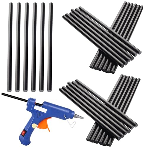 Bâtons de colle pour débosselage, Bâtons de colle thermofusible noirs avec une grande flexibilité, de adhésifs solides pour Auto Audio Art Craft Home Office Project Craftwork Fix & Repair