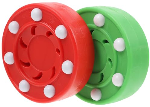GALPADA Discos de Hockey sobre Patines 2 Piezas Pelota de Hockey Profesional para Entrenamiento Alta Dureza y Textura Densa y Competición Color Aleatorio Color Aleatorio