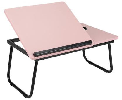 GLDFW Justerbar lutande laptop skrivbord bäddsoffa skrivande anteckningsbok datorskrivbord frukostbricka hopfällbart bärbart bord
