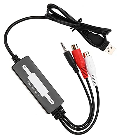 Generic USB Recorder Card Högkvalitativ Omvandlare för Skivspelare Kassetter Till MP3 WAV-format för PC och Ljudredigering
