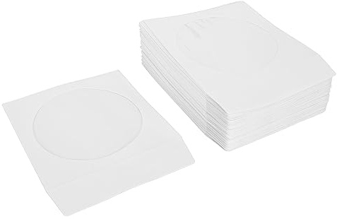 Pretfy Återanvändbara Cd-kuvert 100 St Genomskinliga Fönsterdesign Dammtät för 12 Cm Dvd-skivor Idealisk Förvaringslösning