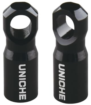 UNICHE Presta Valve Cap with Valve Core Removing Function - 2 Pack [Black]
