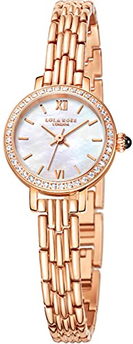 Lola Rose Orologio Donna Oro con Quadrante Madreperla & Catenina Acciaio - 22mm Orologio Gioiello per Polsi Sottili (30m Resistente all'Acqua, Confezione Regalo)