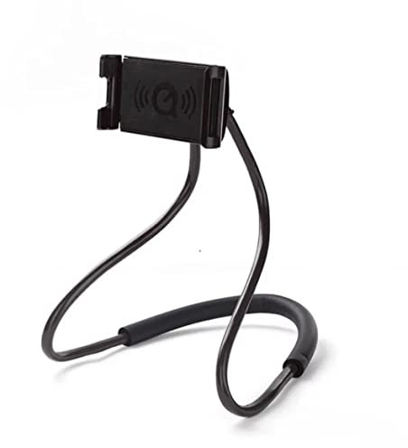 Orco Universal Smart Mobile Phone Stand Hang on Neck Cell Phone Mount Holder Flexible Lazy Bracket DIY Free Rotating for iPhone Samsung (Black)