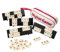 Wisplye Rummy Spiel, Mini Travel Rommé-Spielset mit 106 Spielsteinen, 4 Halterungen und Reisetasche, Familienspiel Gesellschaftsspiel für 2 bis 4 Spieler, Erwachsene und Kinder ab 7 Jahren