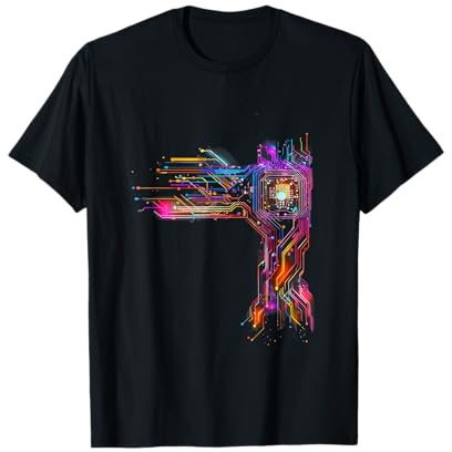 Programmierer Computer Platine PC Nerd Geschenke CPU Prozessor Platine Technik Nerd Computerchip Informatiker T-Shirt Schwarz Klein Unisex T-Shirt