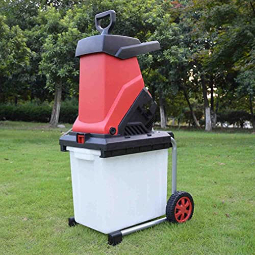 Trituradora De Jardín Eléctrica, Trituradora De Jardín De 2500 W para Hojas Y Ramas con Bolsa para Residuos, Cuchillas De Acero Reversibles, Gran Apertura De Embudo, Apagado De Seguridad