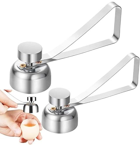 2PCS Boiled Egg Cutter, Eggshell Opener, Egg Shell Separator Kitchen Tools for Raw Soft Hard Boiled Egg Pudding Desserts, Perfect for Christmas, Thanksgiving and Birthday Gifts.