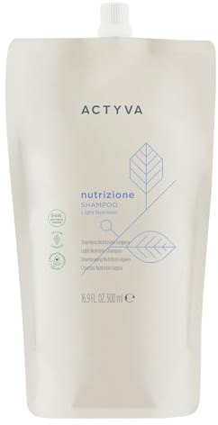 Actyva - Nutrizione Shampoo, Azione Idratante e Protettiva per Cute e Capelli Secchi, con Avena e Olio di Oliva, Effetto Lucentezza - 500 ml