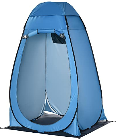 Outsunny Tenda Doccia da Campeggio Spogliatoio 126x124x189 cm Blu