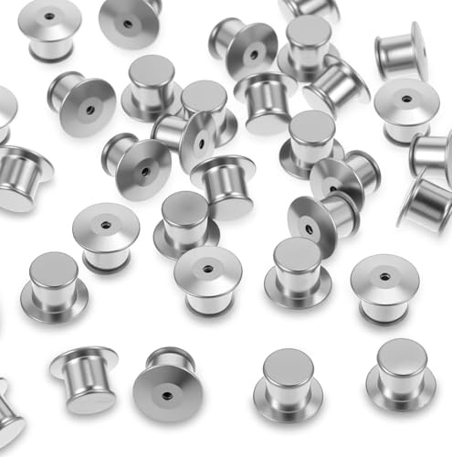 Classicseali 40 perni di bloccaggio in metallo, per perni smaltati, colore argento