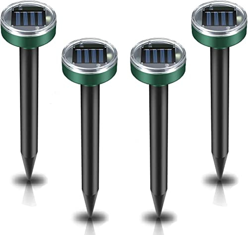 GOUSHY 4erPack Professioneller Maulwurf Vertreiber Wühlmausschreck,2026 NEW SCHNELLE Ergebnisse,Wühlmaus, Maulwurf vertreiben,Solar Maulwurfschreck Maulwurfvertreiber