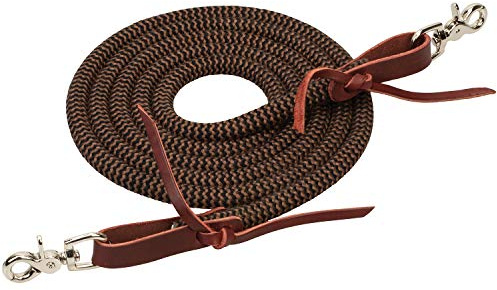 Weaver Equine EcoLuxe™ Round Trail Rein, Black, 1/2 W x 10' L