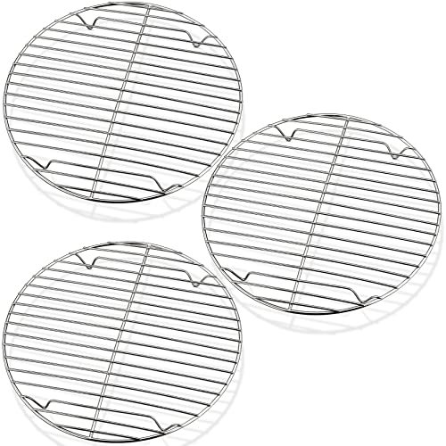 P&P CHEF Round Cooking Rack, Cooling Rack for Steamer, 9”, Silver