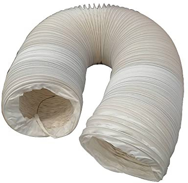 White PVC Domestic Appliance Ducting - Tumble Dryers - Hose World (152mm (6) 6M Length)