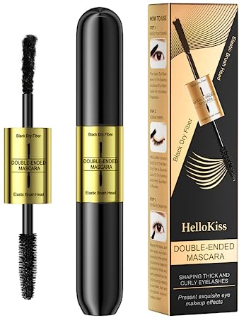 Nouveau Mascara Double 2 en 1 à Fibres 4D - Waterproof, Super Dense, Plus Long et Durable