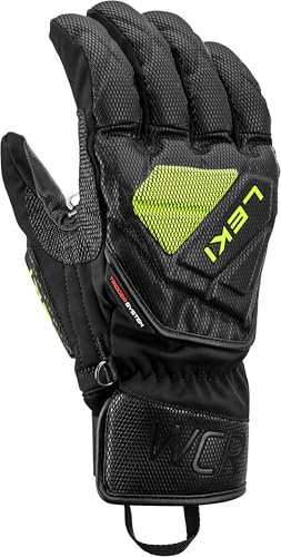 LEKI WCR C-TECH 3D Skihandschuh mit Trigger System Unisex Collection 2023/24 (8,5), Black-Ice Lemon