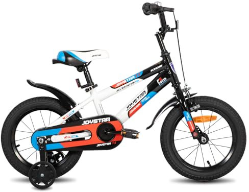 JOYSTAR Berry - Bicicleta Infantil de 14 Pulgadas para niños de 3 a 5 años, Bicicleta Infantil con estabilizadores, Blanco