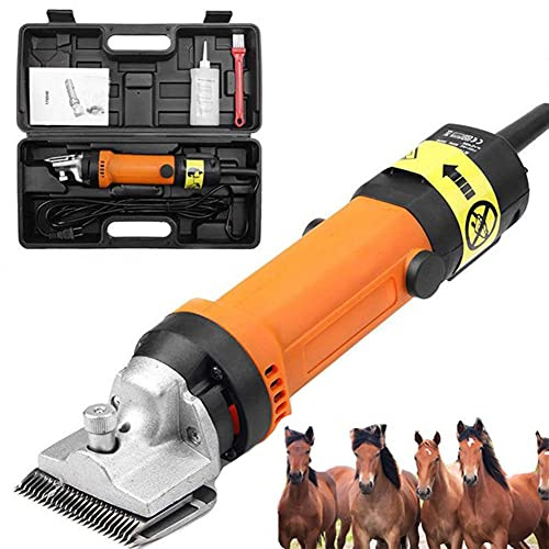 Profesional Maquina de Esquilar para Caballo, Esquiladora Caballos 690W & 6 Velocidades Ajustables Eléctrica Maquinilla Cortapelos para Animales de Granja Grandes, Cuidado del Caballo