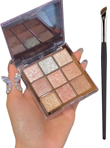 IPNSDON 1pcs Chocolate Eyeshadow Palette, Palette di ombretti, ombretto marrone, palette di trucco, nudo, glitter a lunga durata, opaco, ombretto da viaggio per donne e ragazze